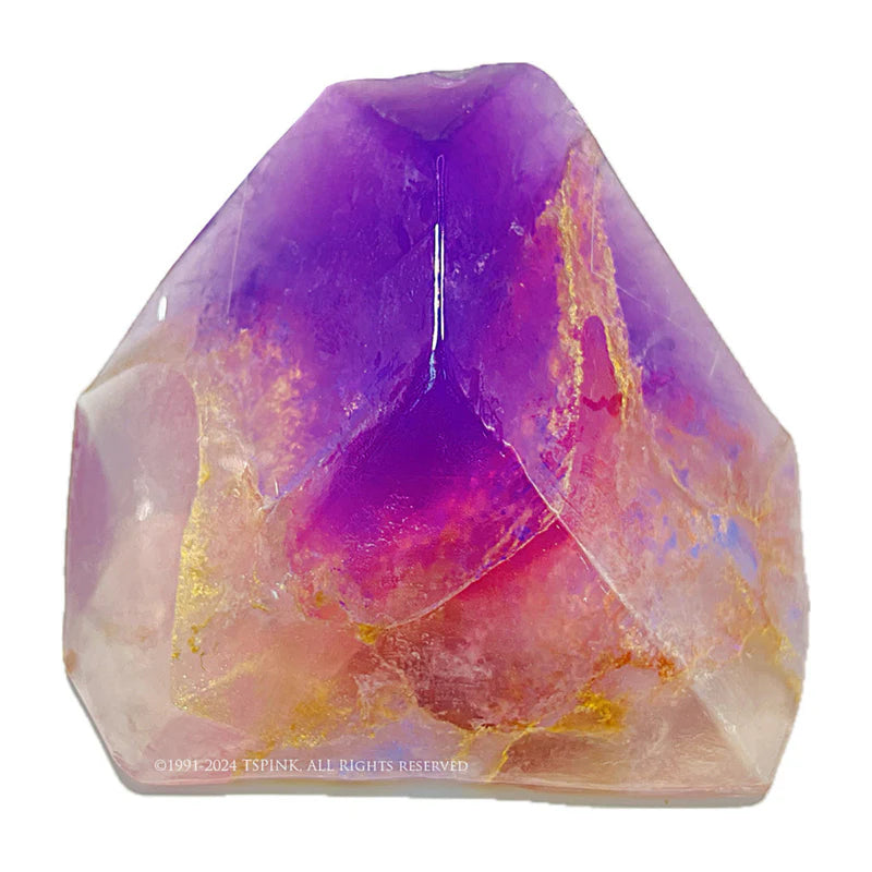 Amethyst™ SoapRocklets™ February Birthstone Soap • Gemstone Bath Soap • Plumeria Ylang