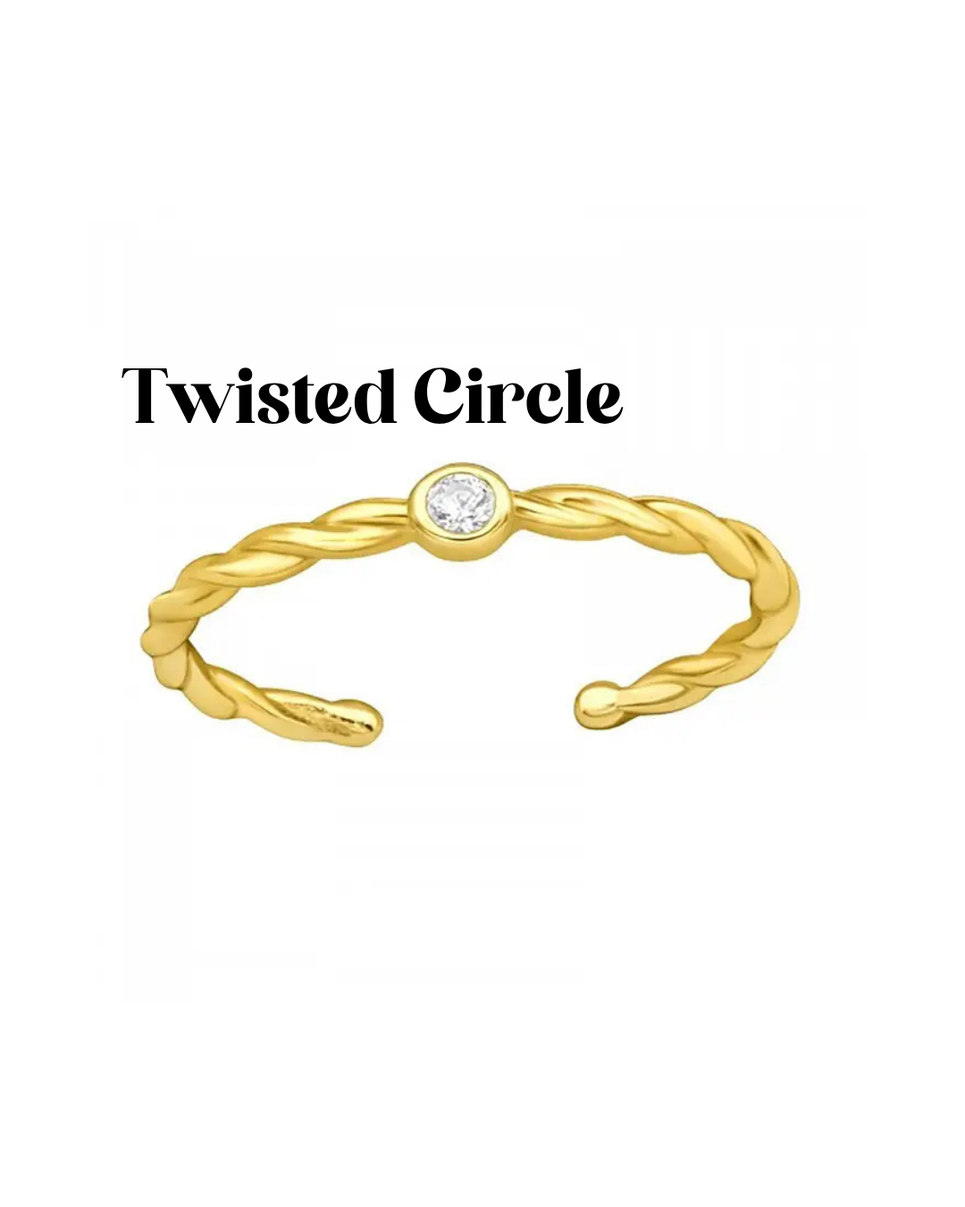 18k Gold Plated Adjustable Toe Ring