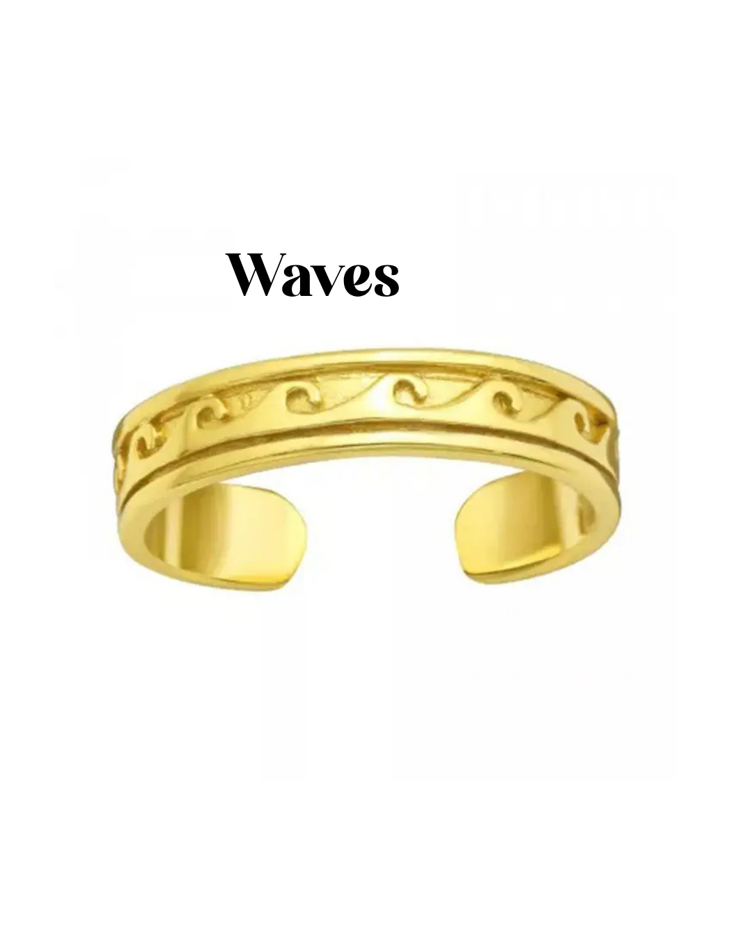 18k Gold Plated Adjustable Toe Ring