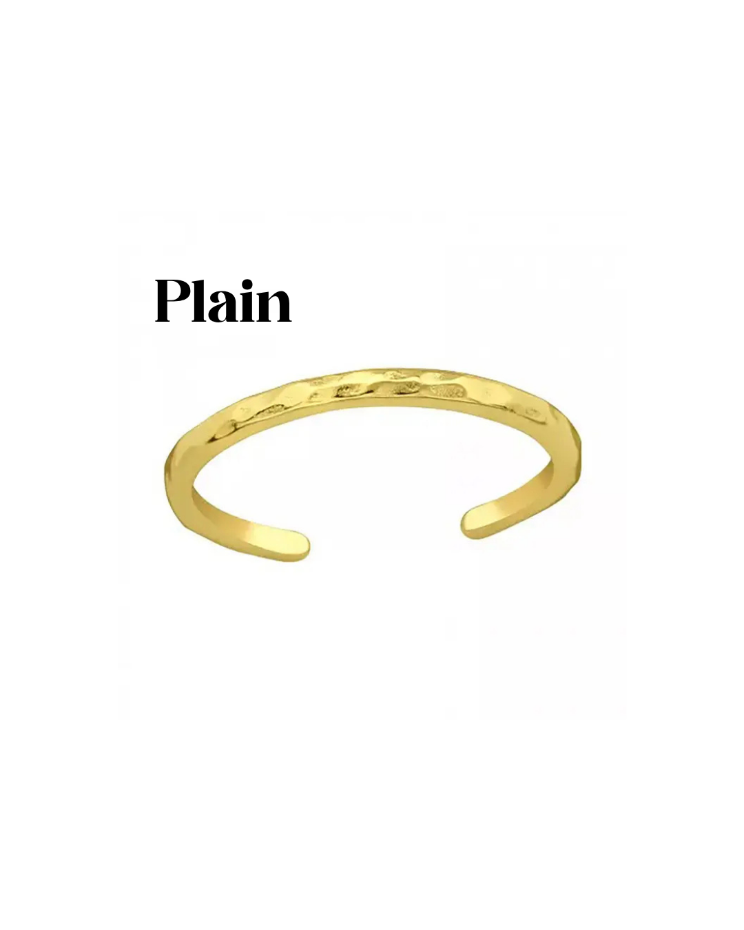 18k Gold Plated Adjustable Toe Ring