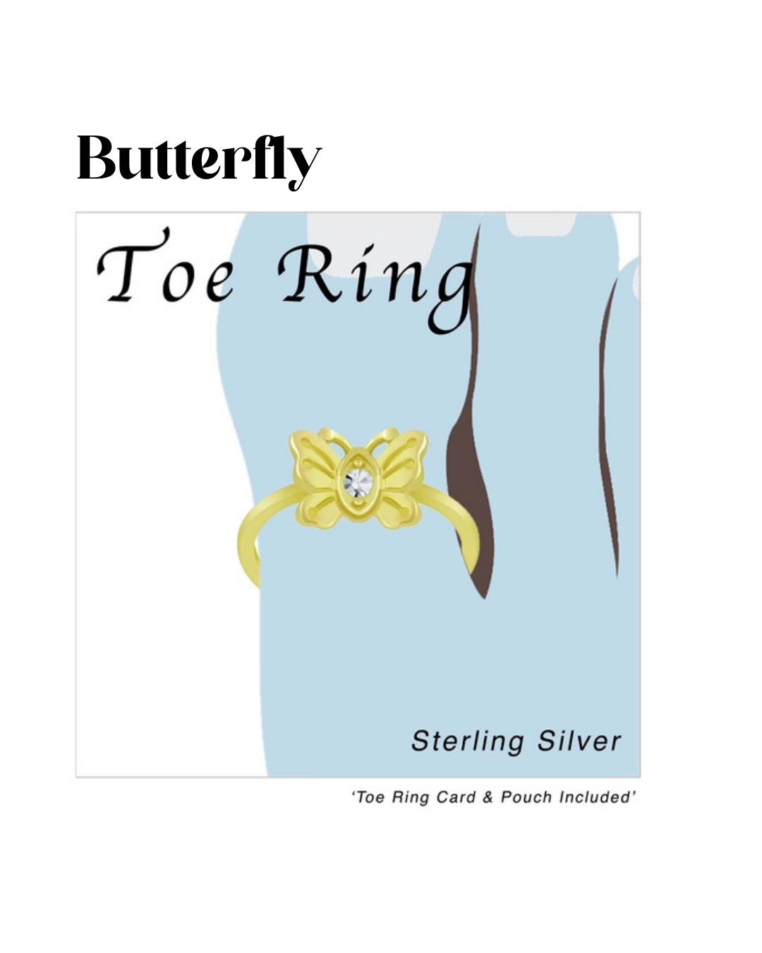 18k Gold Plated Adjustable Toe Ring