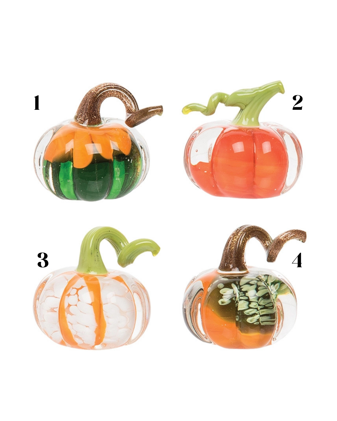 C&F Home - Fall/Harvest Mini Art Glass Pumpkin Figurine