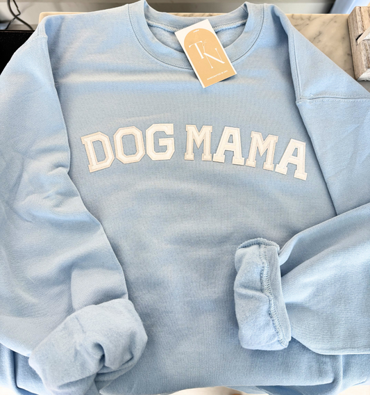 Dog Mama Crew Neck - Light Blue