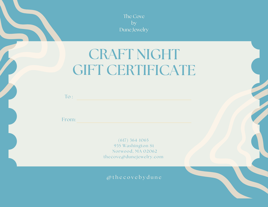 Craft Night Gift Certificate