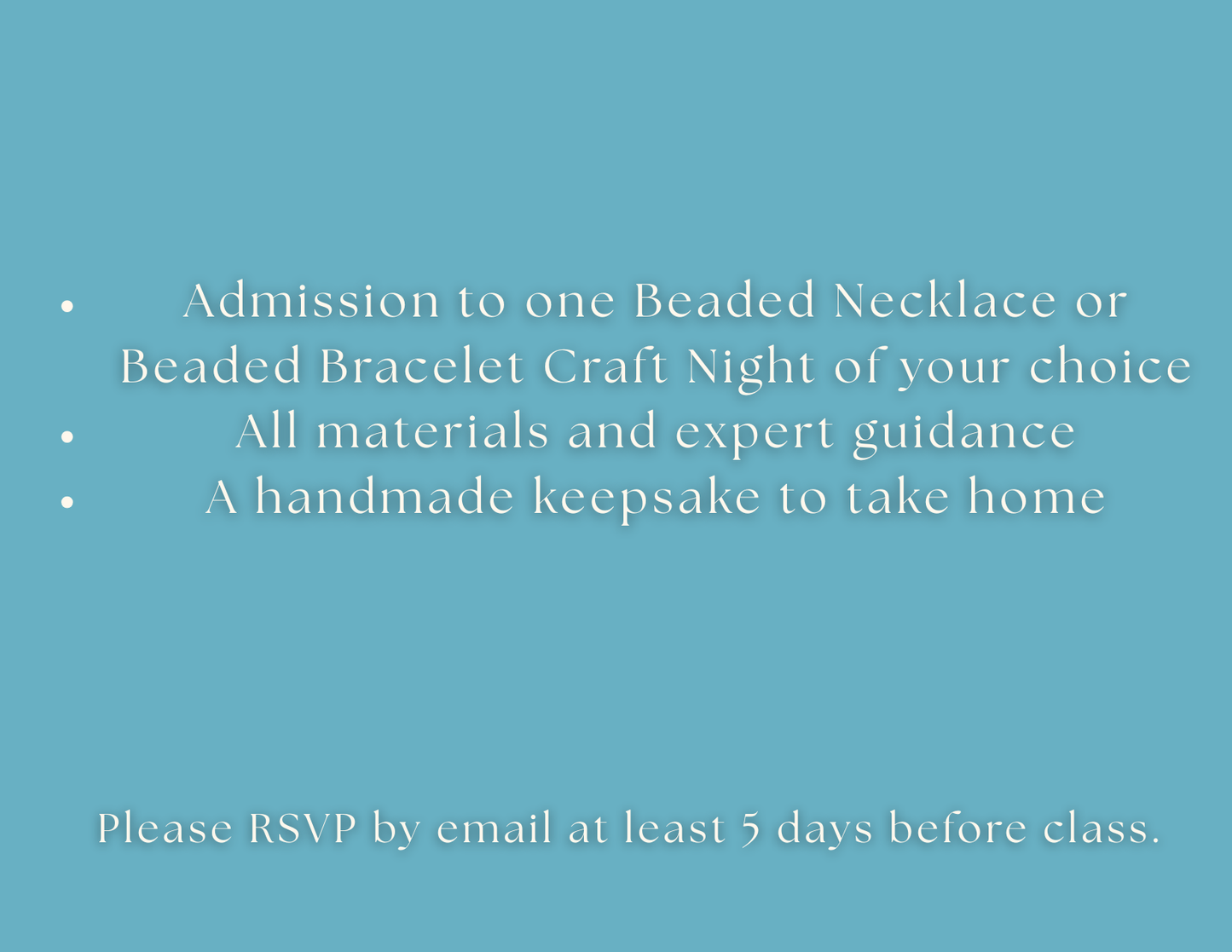 Craft Night Gift Certificate