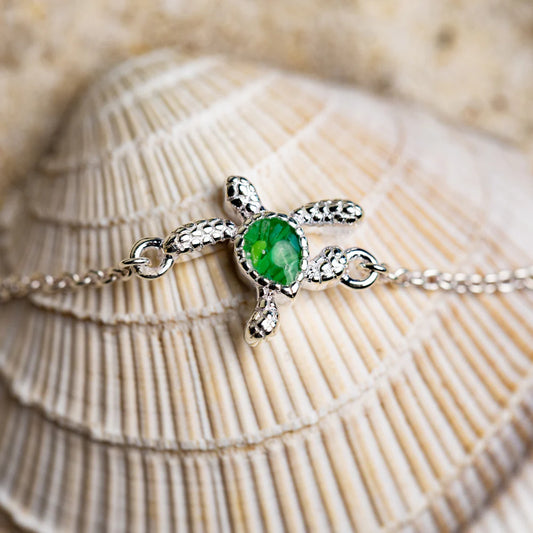 Delicate Dune Turtle Bracelet