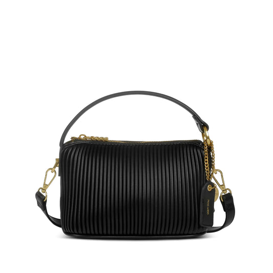 Pixie Mood- Ella Crossbody- Black Pleated