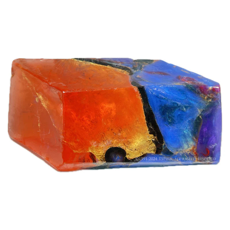 Fire Opal™ SoapRocklets™ • Gemstone Bath Soap • Peach Melon Gardenia