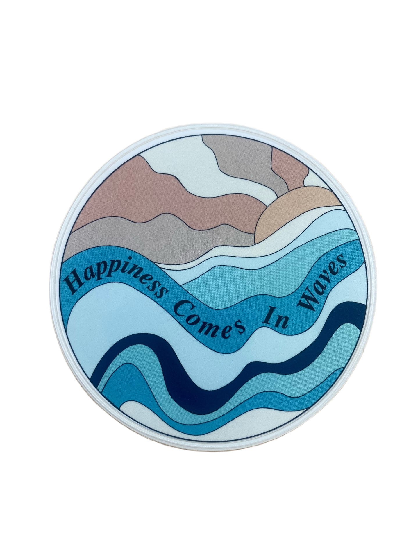 The Cove Exclusive Sticker "Happiness Comes in Waves"