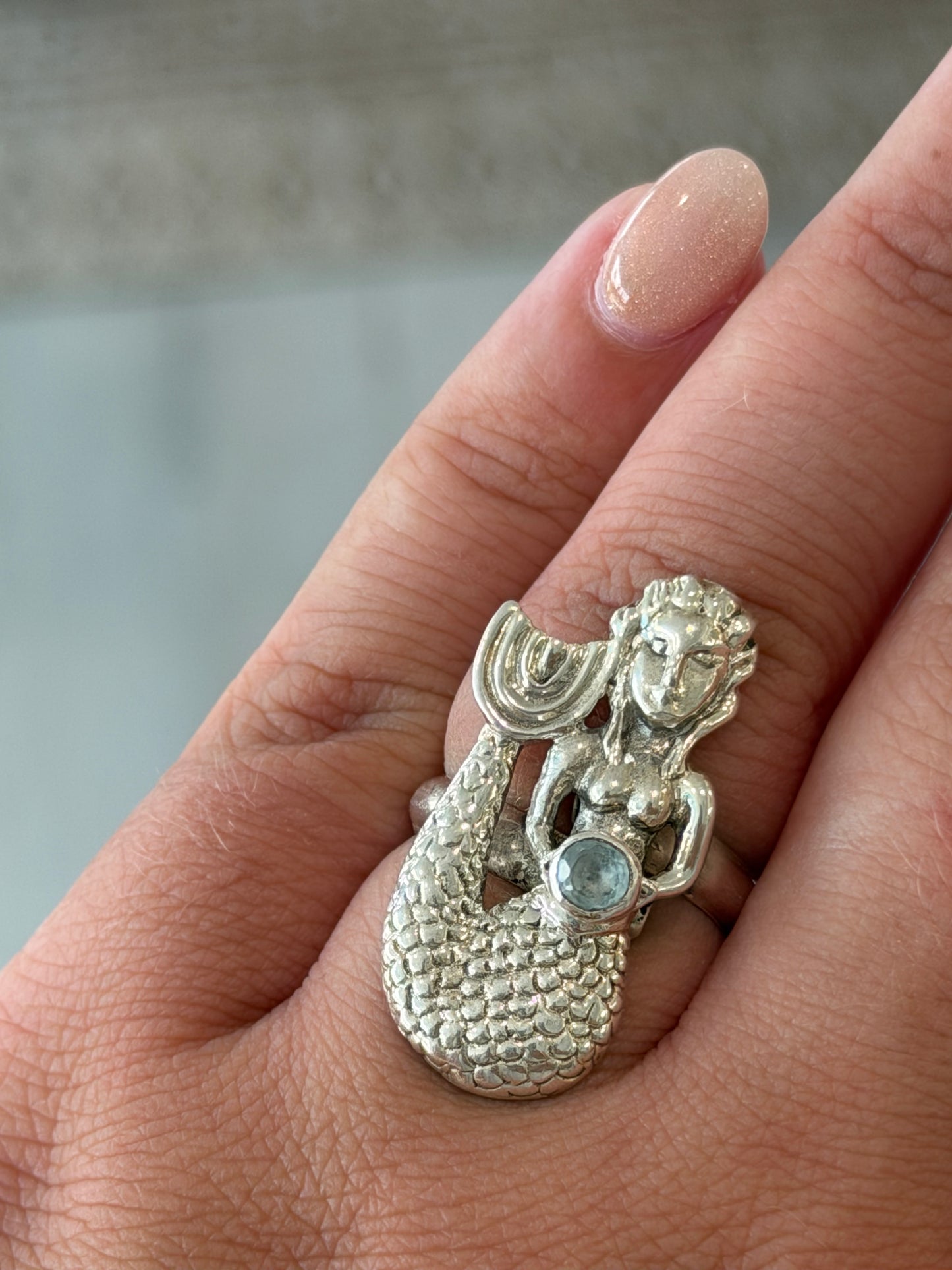 Adjustable Mermaid Ring - Sterling Silver