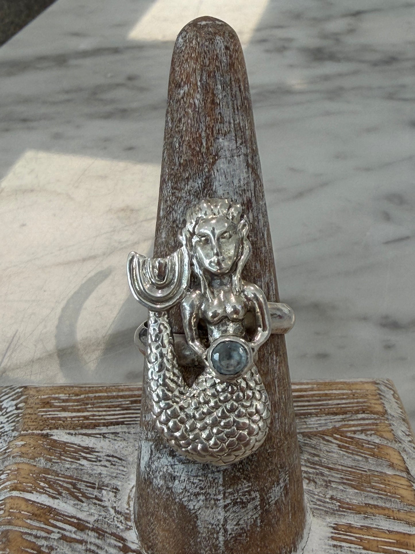Adjustable Mermaid Ring - Sterling Silver