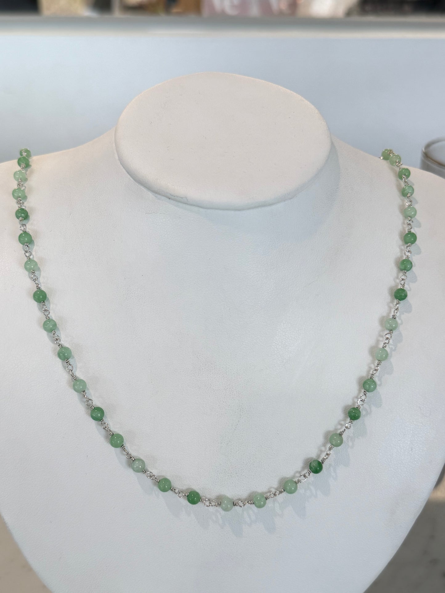 Handmade Beaded Rosary Necklace