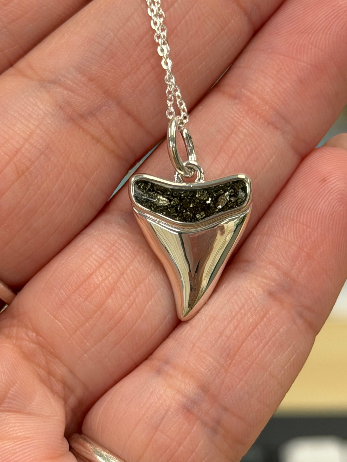 Sample Sale Necklace - Pyrite Shark Tooth