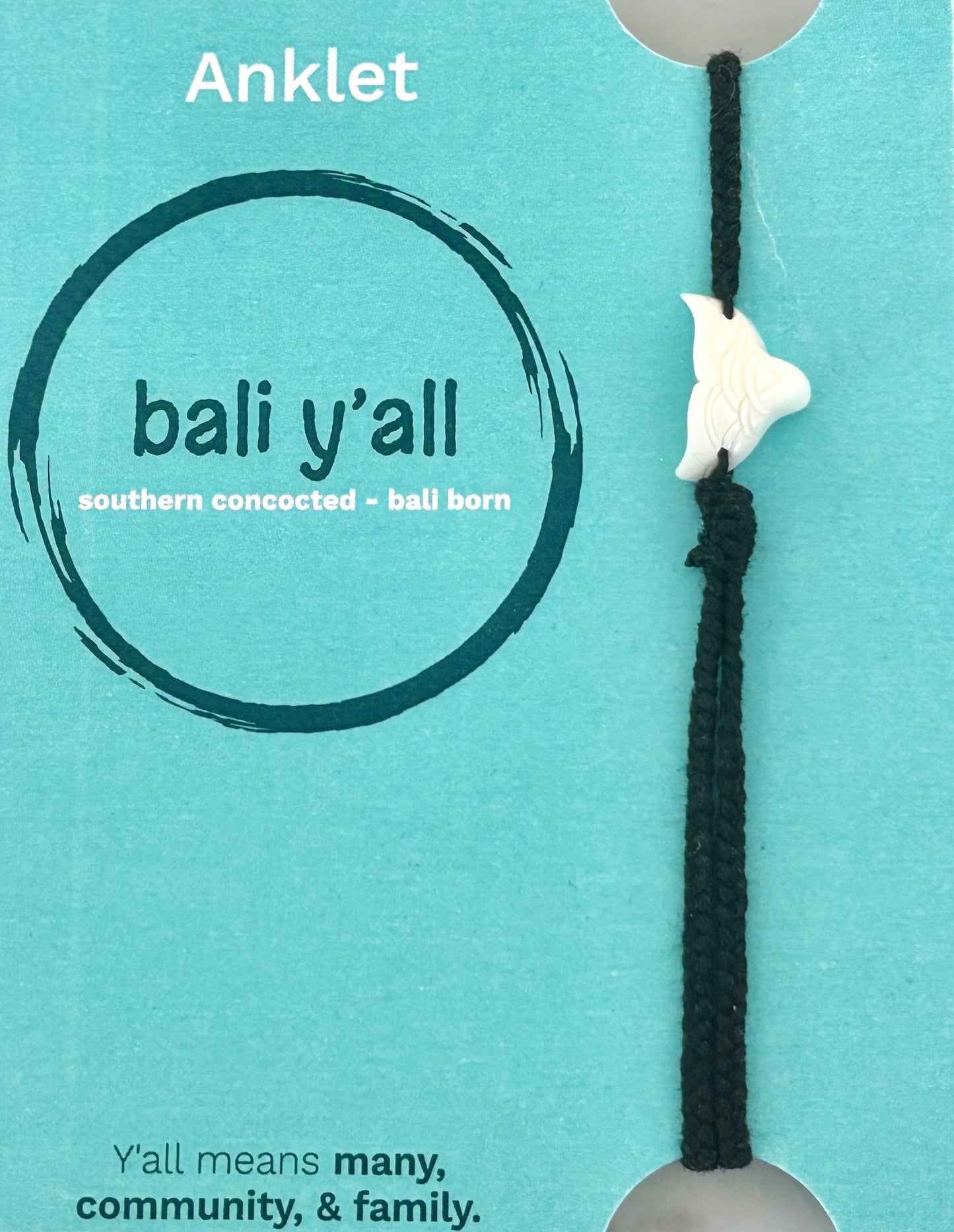 Bali - Y'all Mini Shape Anklet with Button Closure