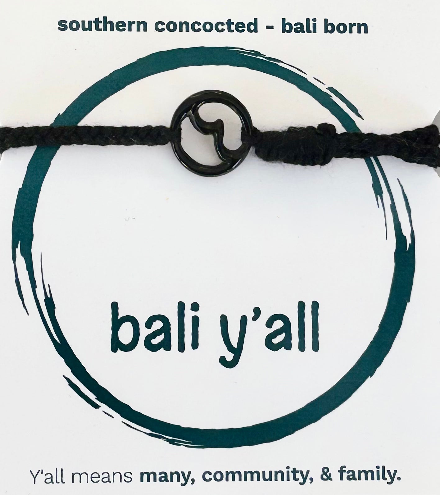Bali - Y'all - Black Horn Bracelets with Button Closure