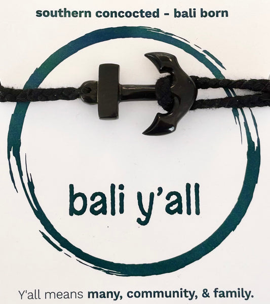 Bali - Y'all - Black Horn Bracelets with Button Closure