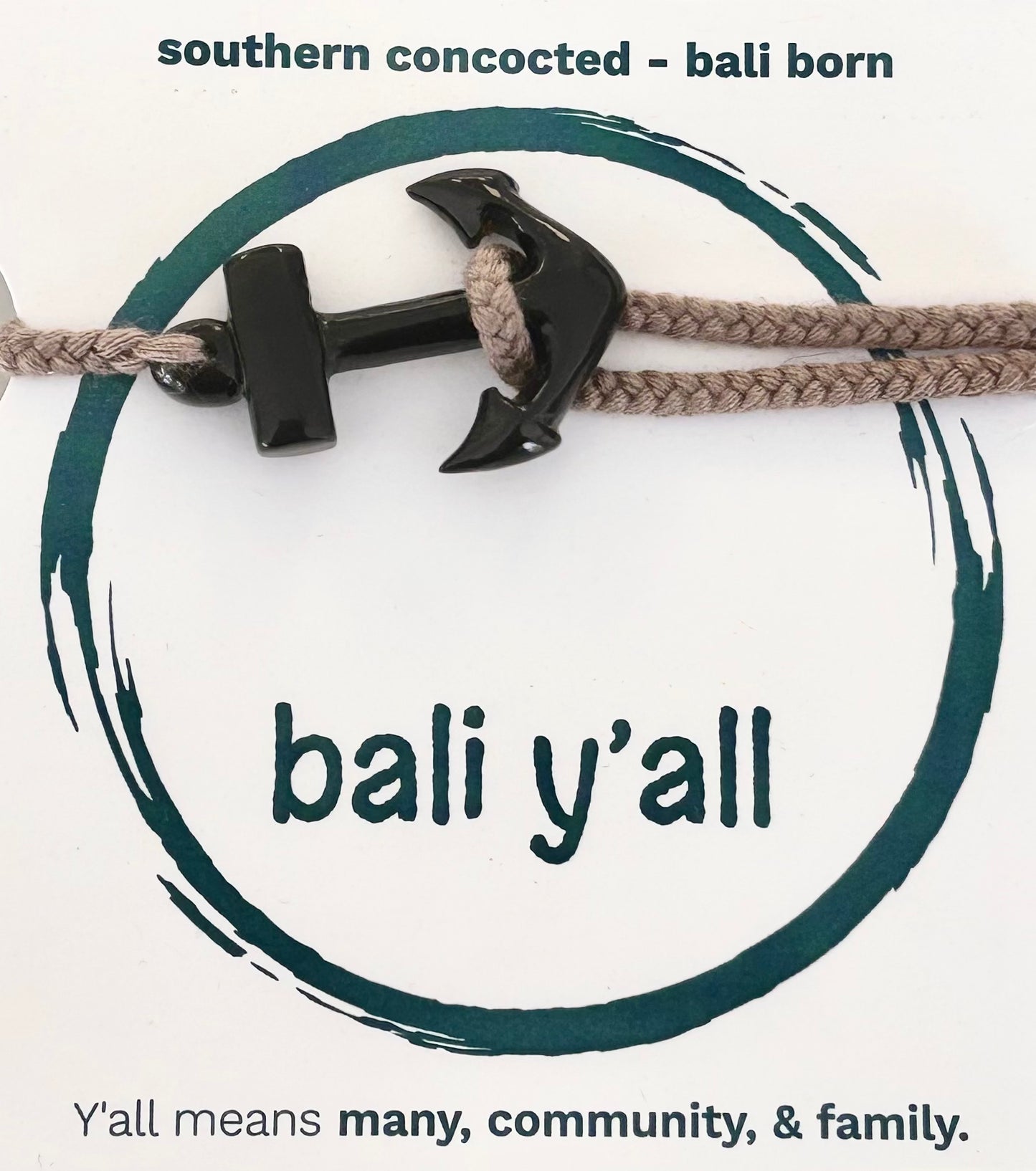Bali - Y'all - Black Horn Bracelets with Button Closure