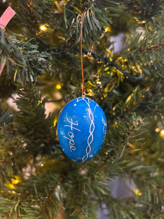 Hand Painted Egg Ornament by NJB