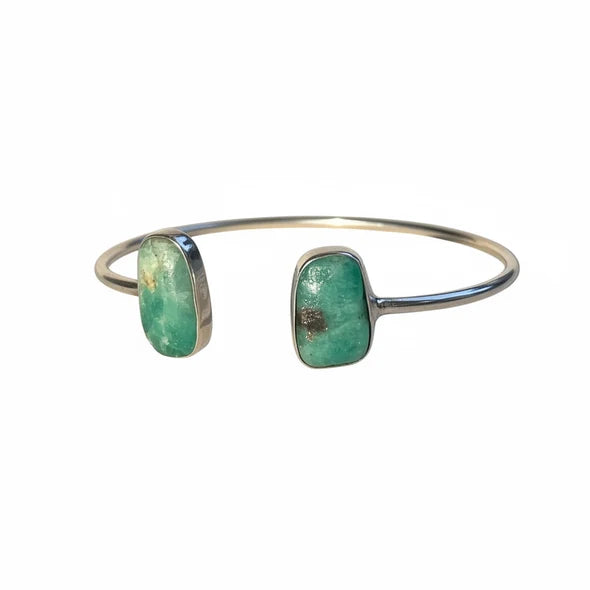 Polished Emerald Wrap Cuff
