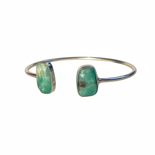 Polished Emerald Wrap Cuff