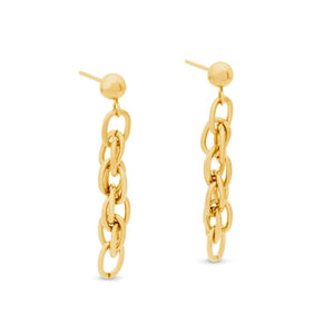 Rolo Chain Earrings Gold