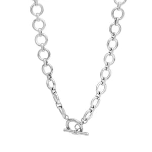 Tesoro Toggle Necklace Silver