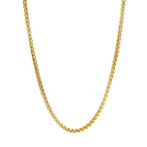 Rounded Box Necklace - Gold