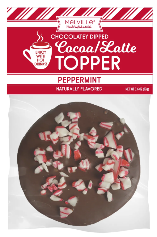 Melville Candy Company - Chocolate-Dipped Marshmallow Toppers - Dark Chocolate Peppermint