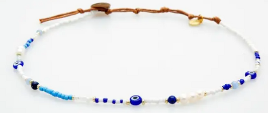 Lotus and Luna Evil Eye Necklace