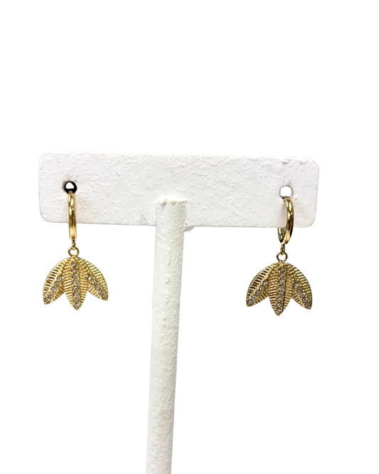 Mi Tesoro One of a Kind Crystal Earrings Gold