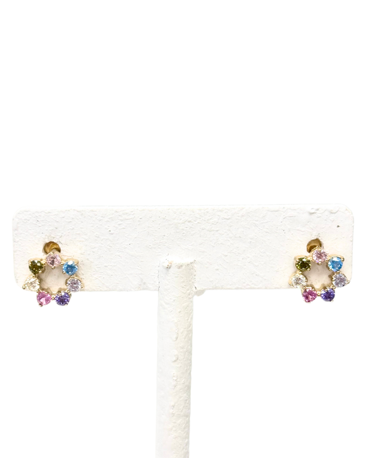 Mi Tesoro One of a Kind Crystal Earrings Gold