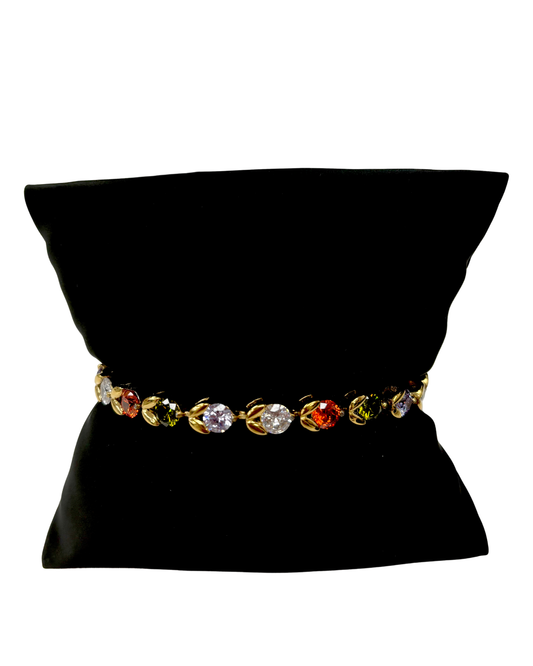 Mi Tesoro One of a Kind Crystal Bracelet Gold