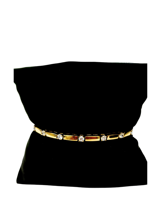 Mi Tesoro One of a Kind Crystal Bracelet Gold