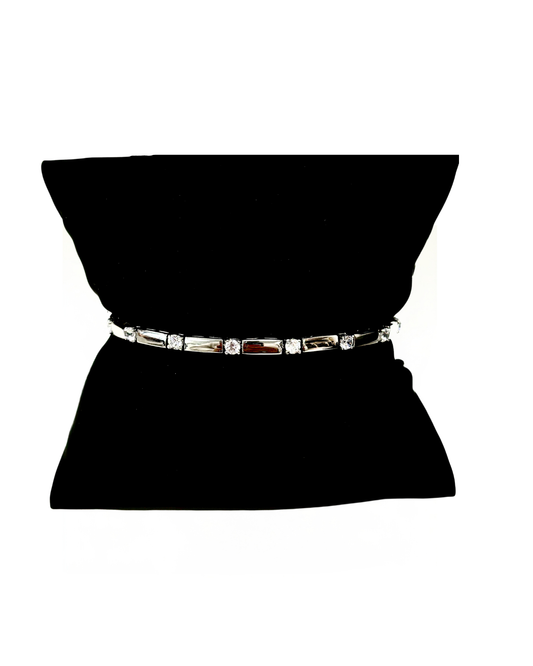 Mi Tesoro One of a Kind Crystal Bracelet Silver