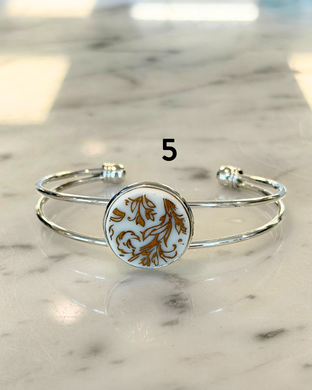 Broken Plate Cuff Bracelet