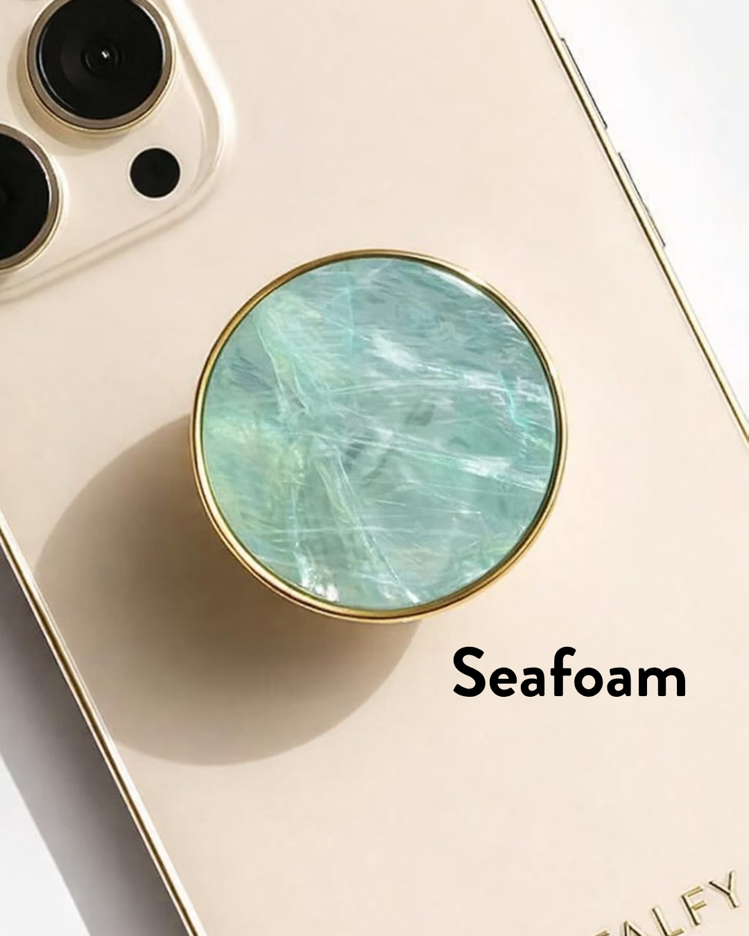 CRYSTALFY - Natural Abalone Seashell Phone Grip Holder