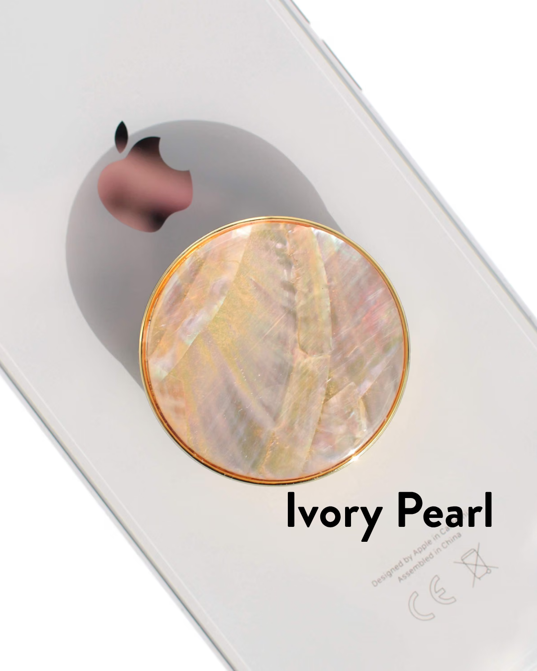 CRYSTALFY - Natural Abalone Seashell Phone Grip Holder