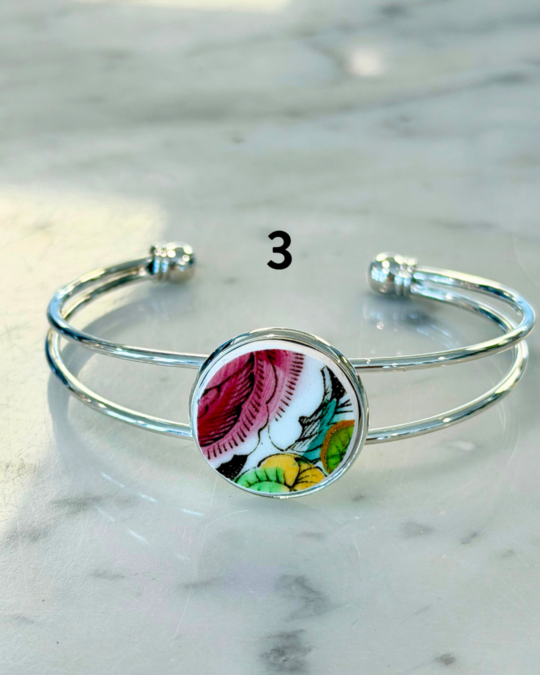 Broken Plate Cuff Bracelet