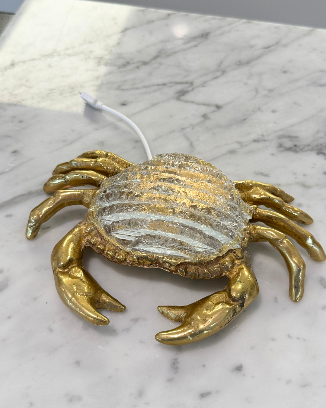 Santorini Glass Crab (Lights up!)