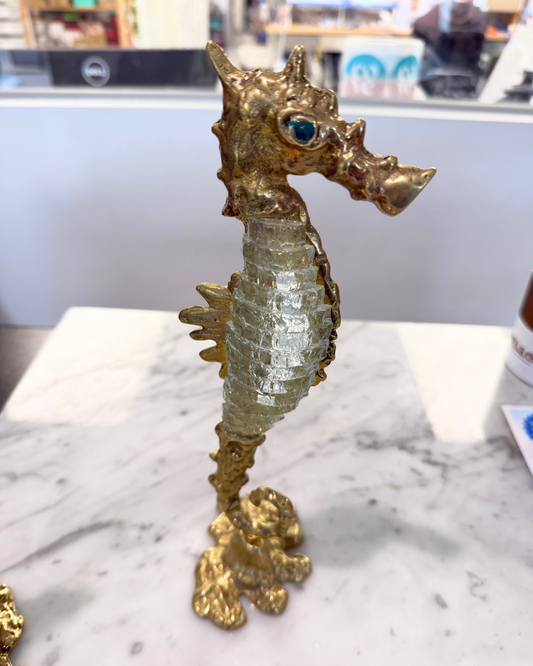 Medium Santorini Glass Seahorse
