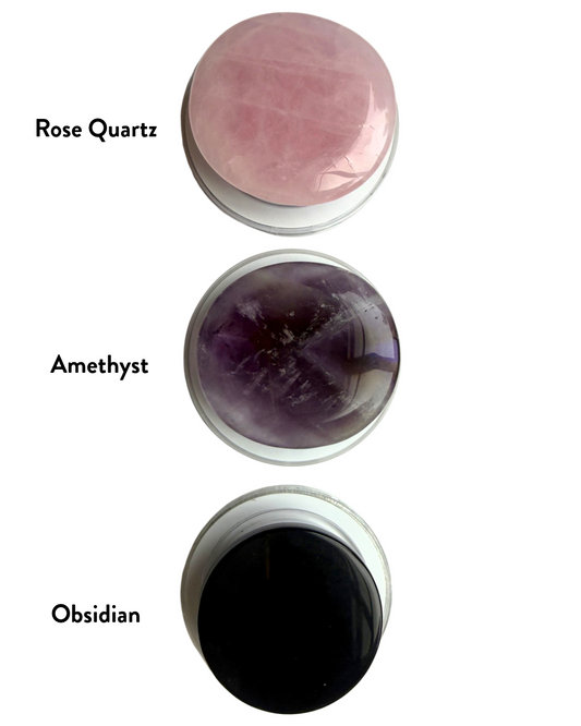 CRYSTALFY - Round/Oval Magnetic Natural Stone Phone Grip Holders