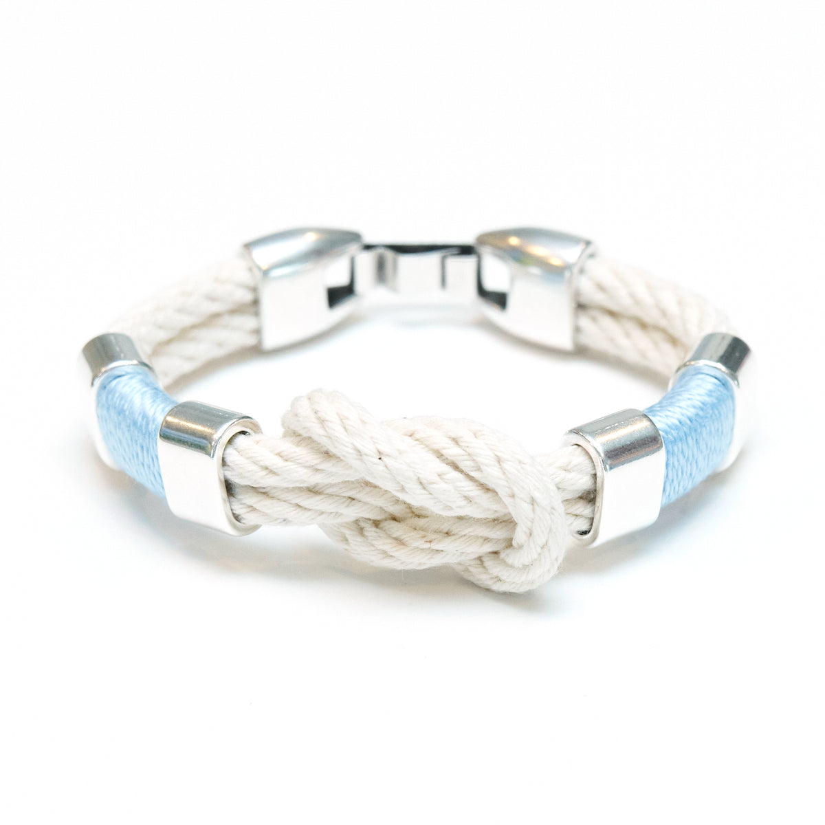 Allison Cole Jewelry - Starboard Bracelet - Ivory/ Light Blue/ Silver