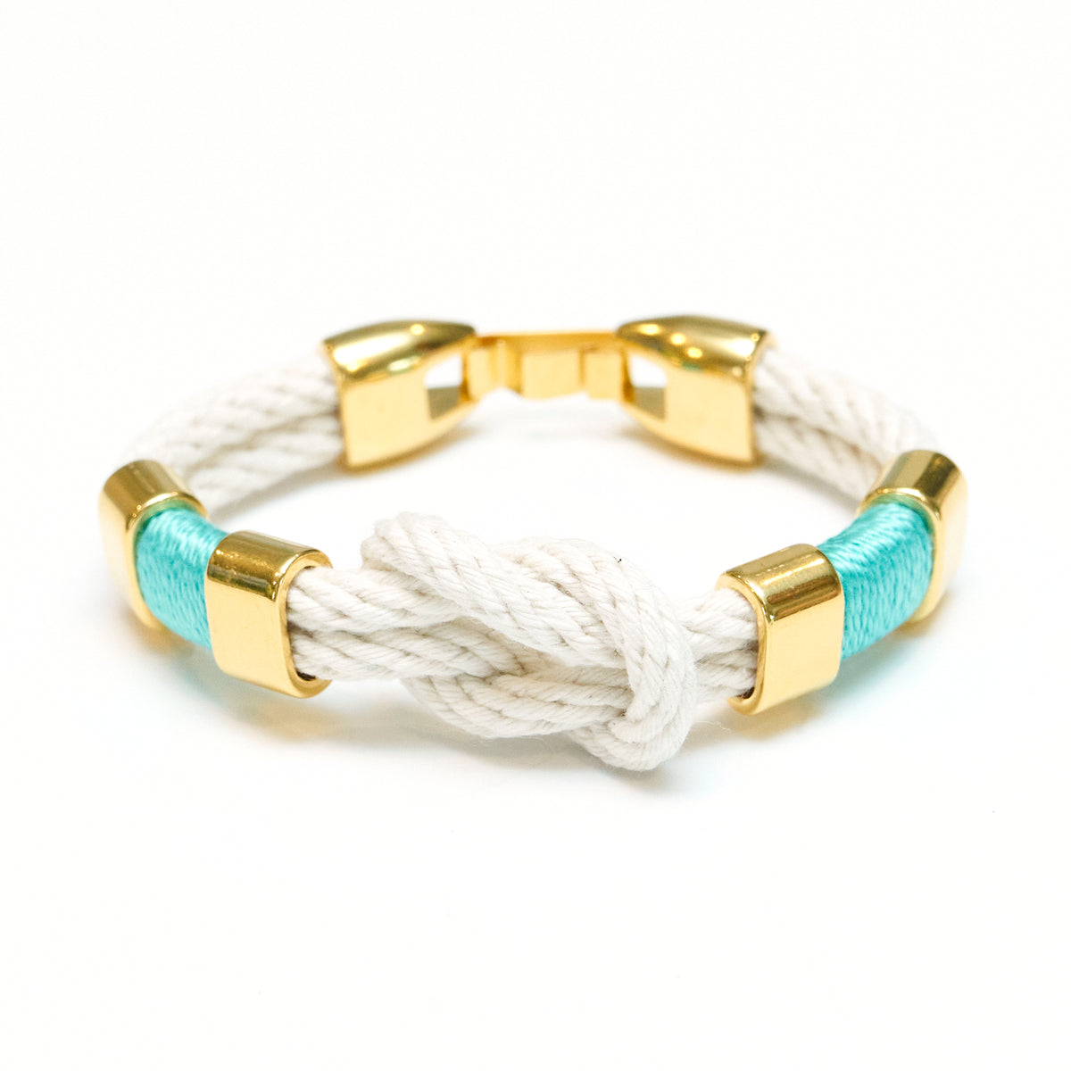 Allison Cole Jewelry - Starboard Bracelet - Ivory/ Turquoise/ Gold