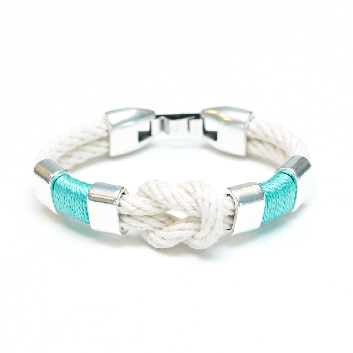 Allison Cole Jewelry - Starboard Bracelet - Ivory/ Turquoise/ Silver