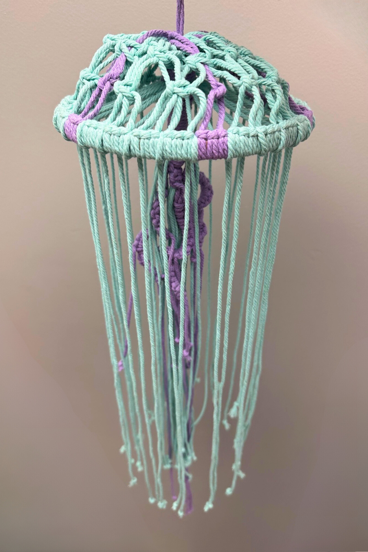 Macramé Jellyfish in "Blue Lagoon" by JLN Handmade