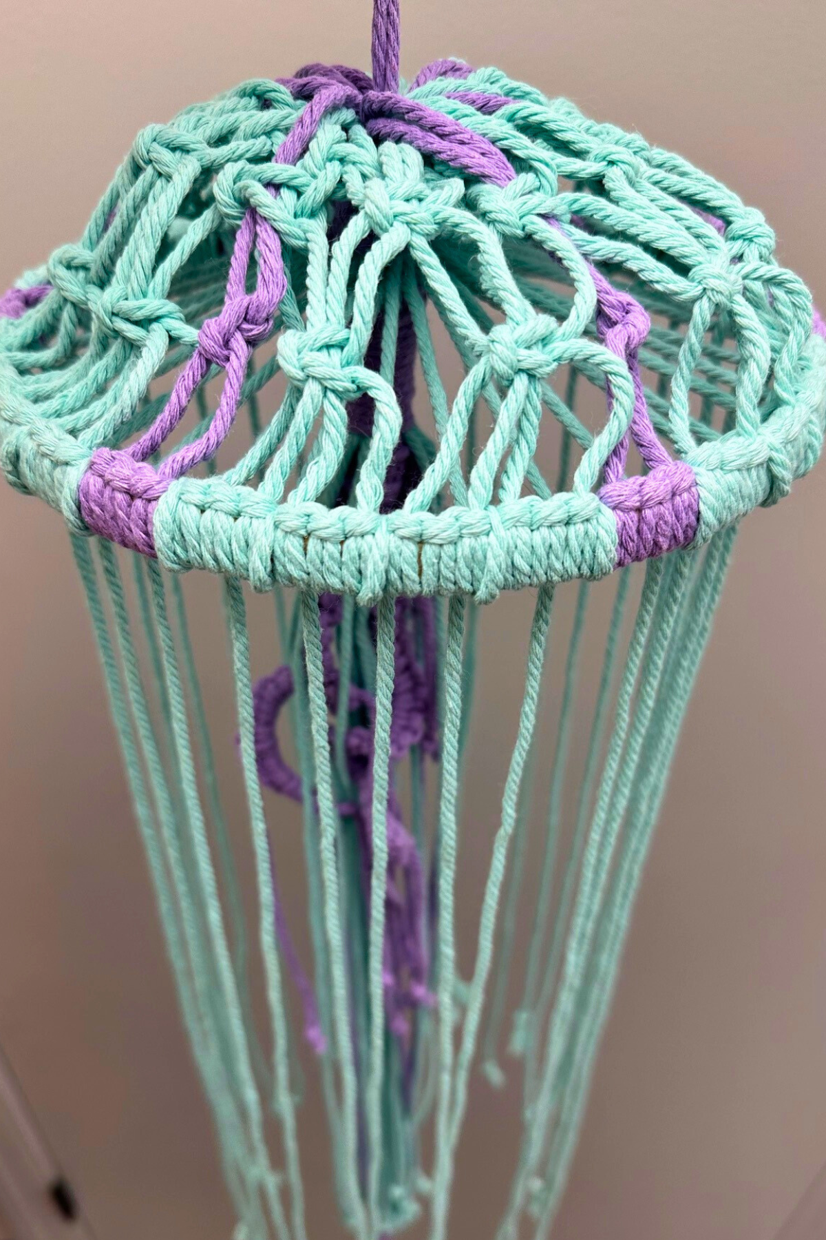 Macramé Jellyfish in "Blue Lagoon" by JLN Handmade