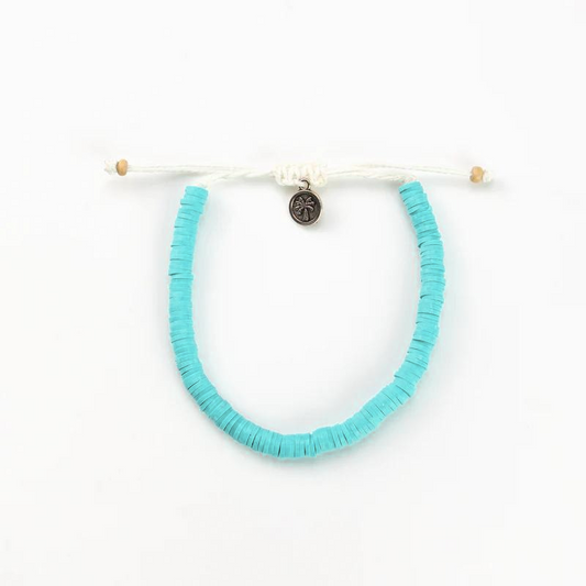 Pineapple Island - Leke Clay Beaded Bracelet - Blue