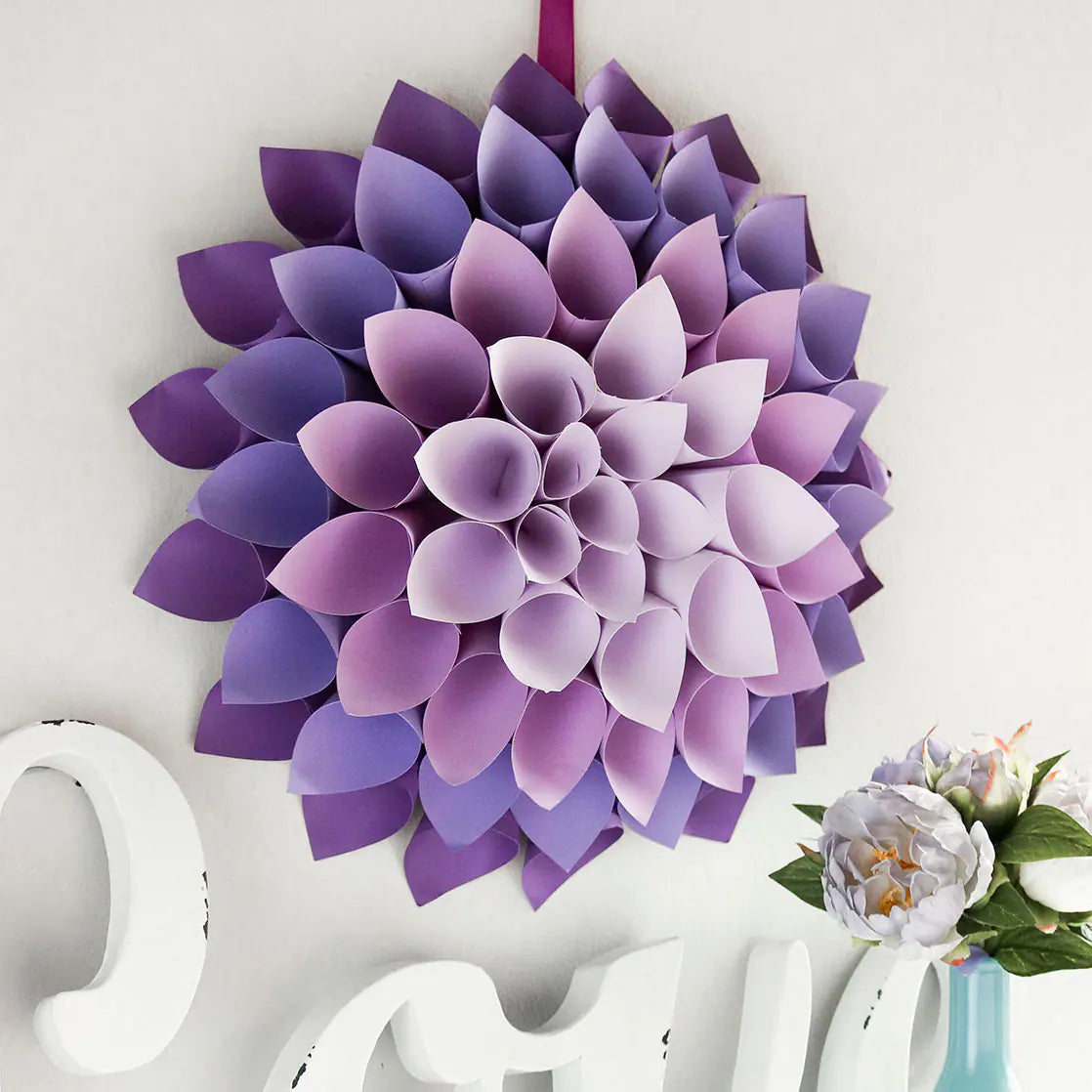 May 29th Craft Night - Dahlia Paper Wreath