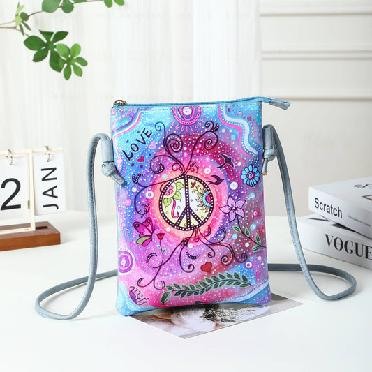 Shine Mark Accessories - Colour Print Cellphone Bag - Peace
