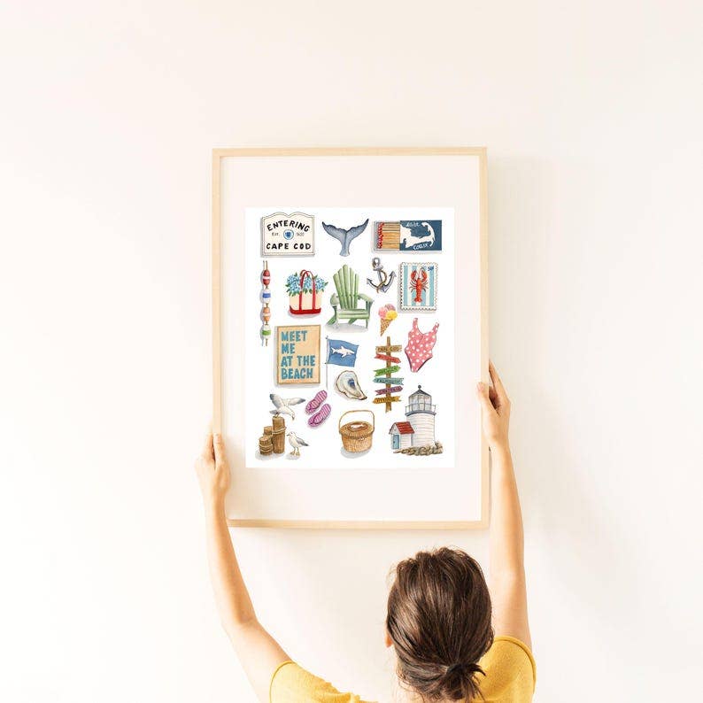 Fiona and Honey Designs - Cape Cod Illustration Watercolor Painting